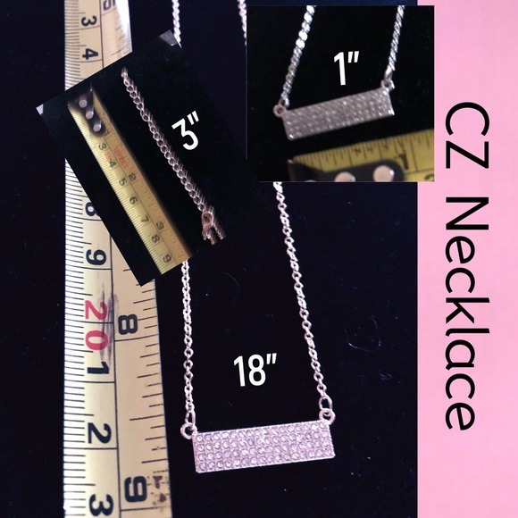 Dainty Pave’ CZ Necklace Gold - Picture 10 of 10